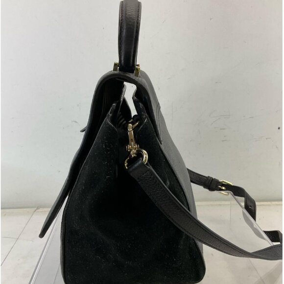Kate Spade New York Black Leather & Suede with Locking...